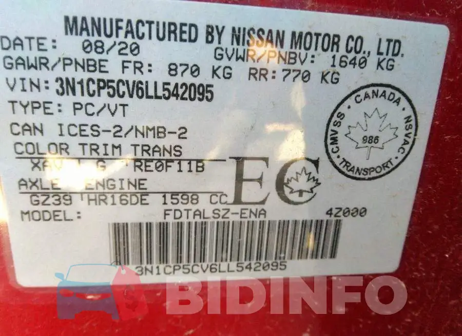 3N1CP5CV6LL542095 Photo# 9
