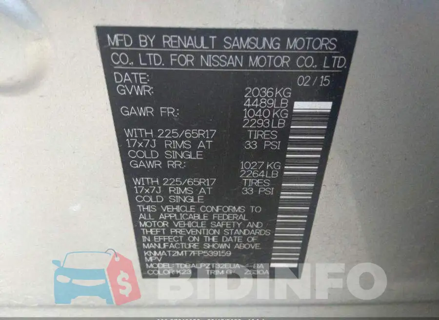 KNMAT2MT7FP539159 Photo# 9
