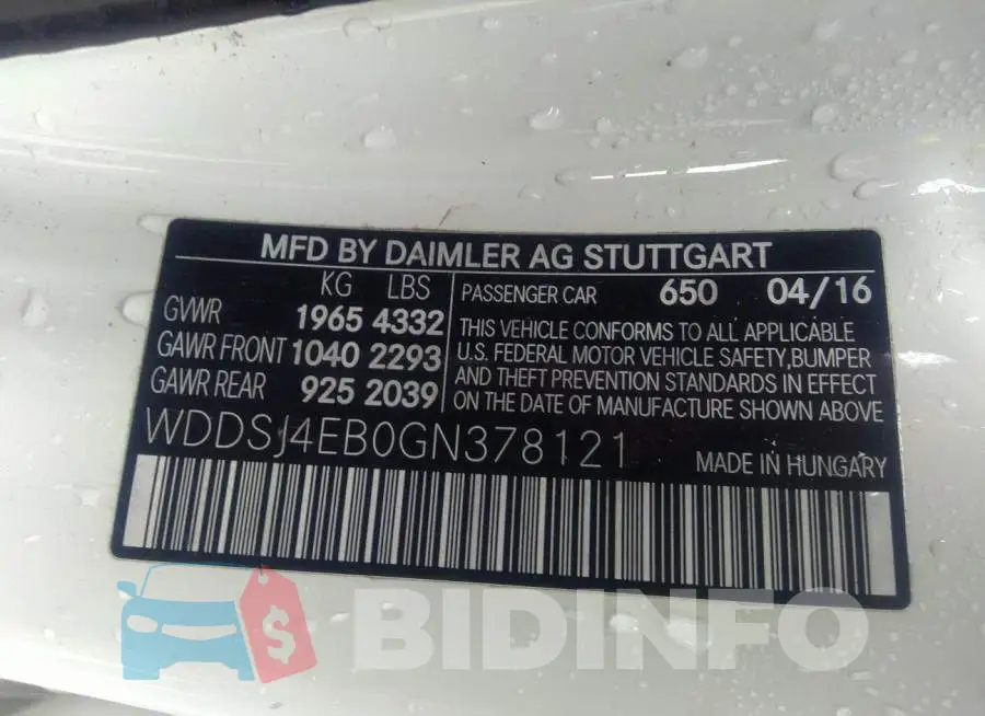 WDDSJ4EB0GN378121 Photo# 9