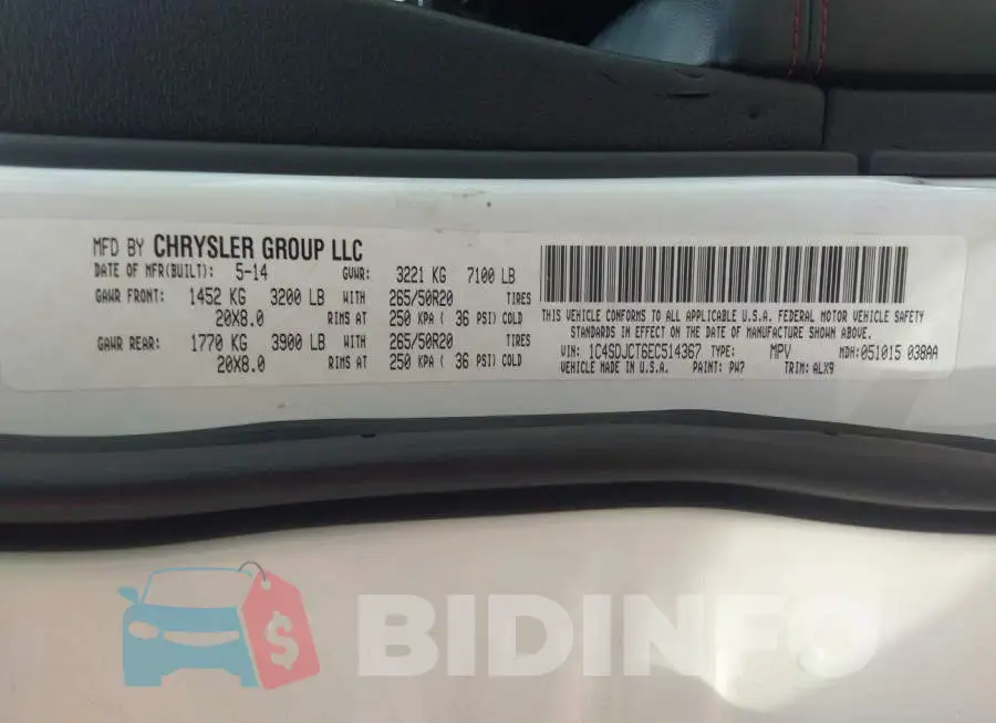 1C4SDJCT6EC514367 Photo# 9