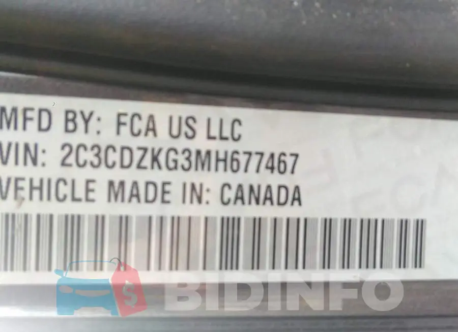 2C3CDZKG3MH677467 Photo# 9