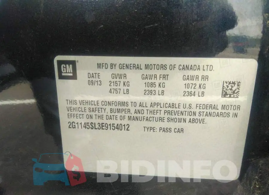 2G1145SL3E9154012 Photo# 9
