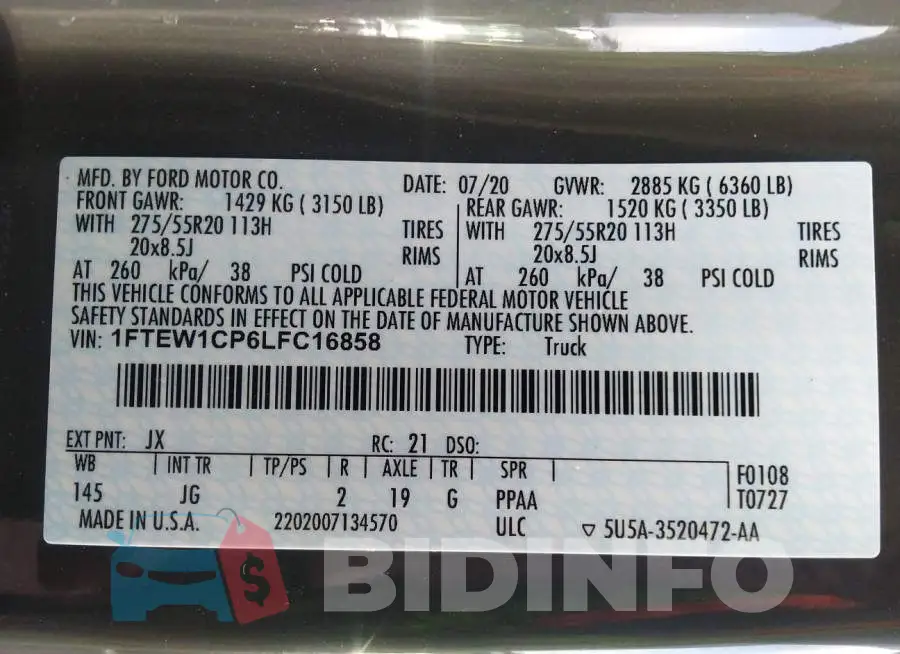 1FTEW1CP6LFC16858 Photo# 9