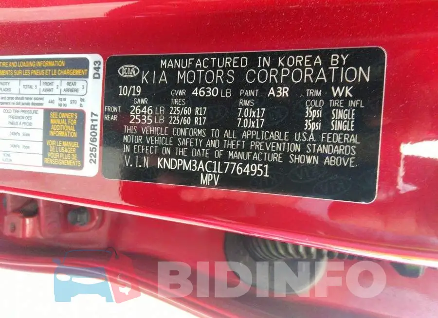 KNDPM3AC1L7764951 Photo# 9
