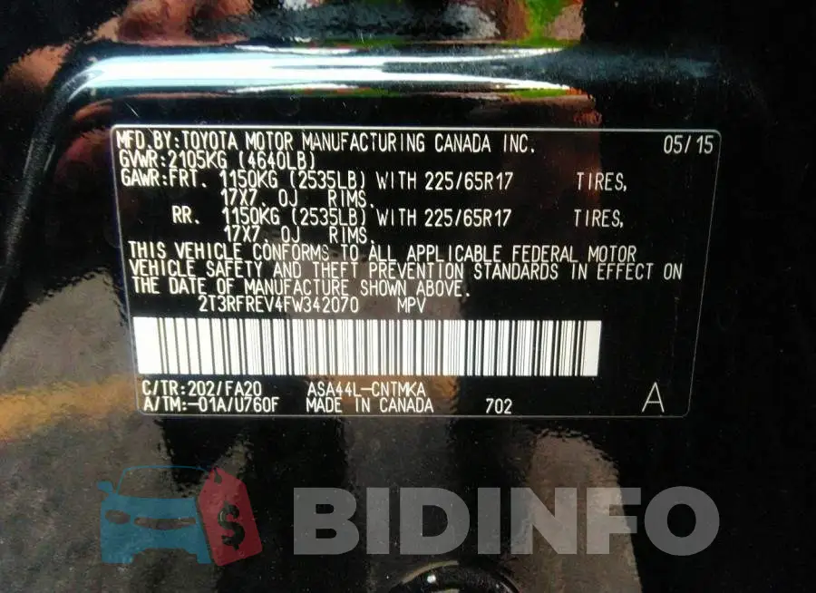 2T3RFREV4FW342070 Photo# 9