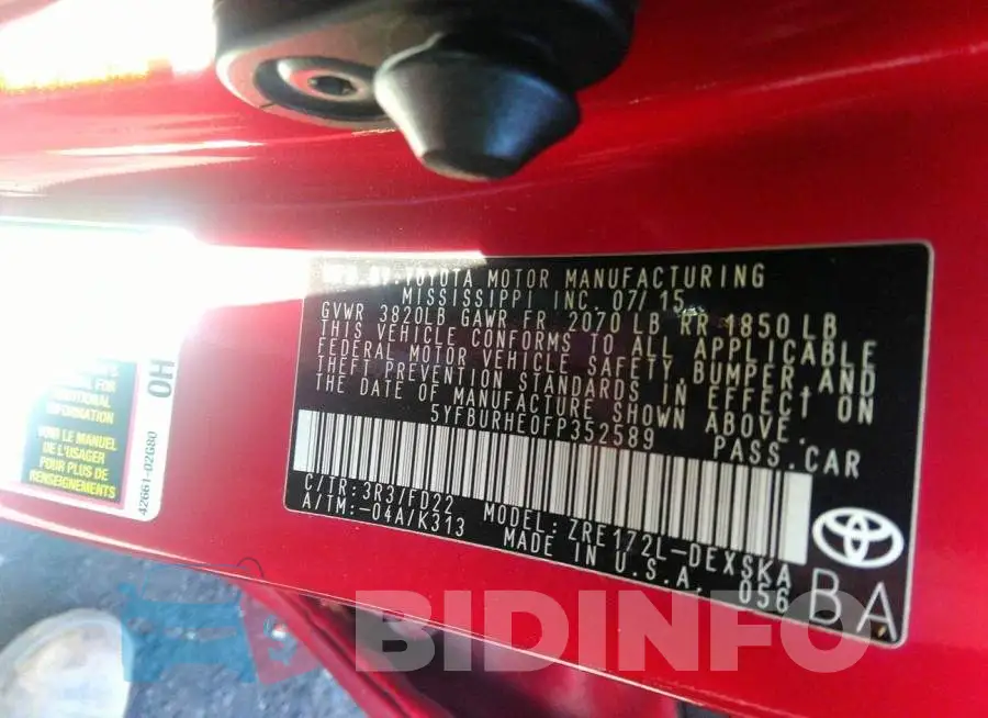 5YFBURHEOFP352589 Photo# 9