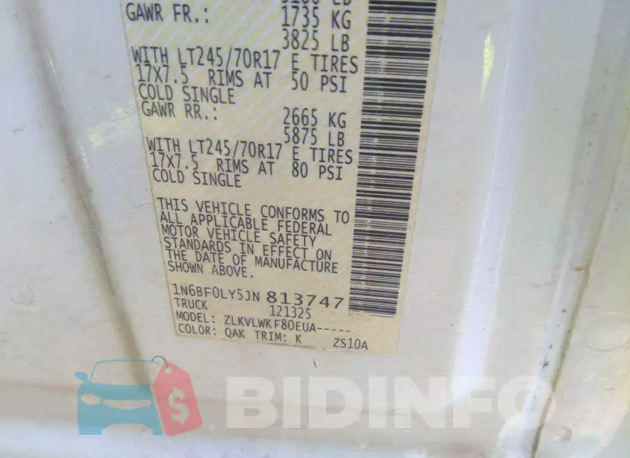 1N6BFOLY5JN813747 Photo# 9