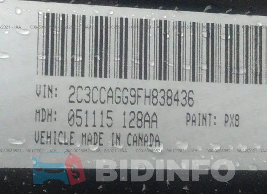 2C3CCAGG9FH838436 Photo# 9