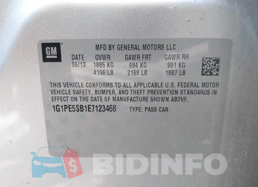 1G1PE5SB1E7123468 Photo# 9