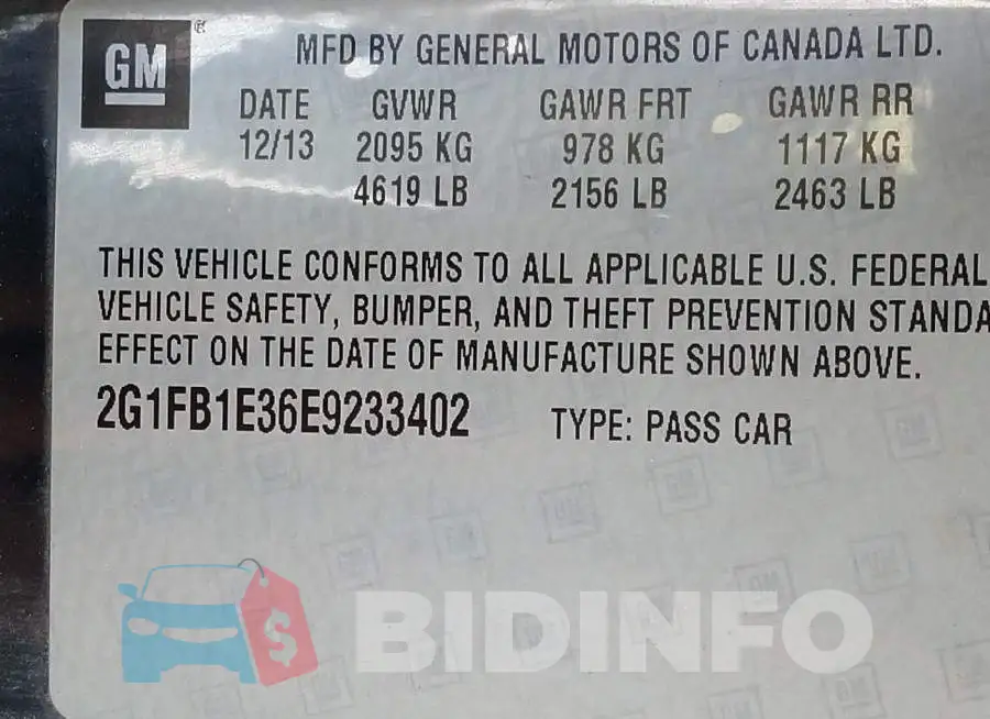 2G1FB1E36E9233402 Photo# 9
