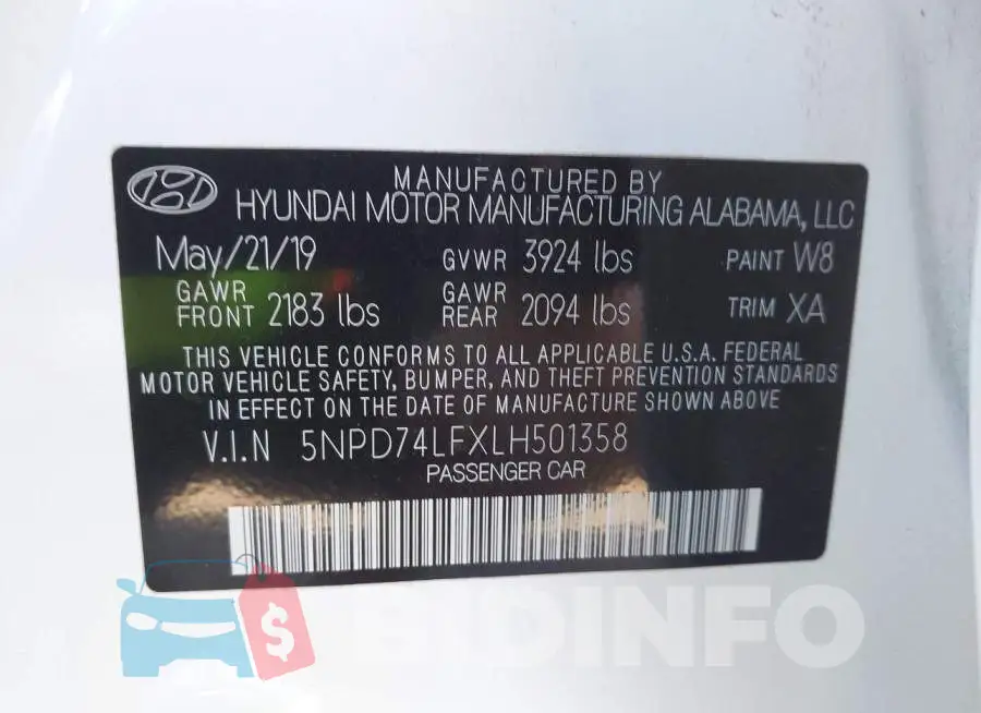 5NPD74LFXLH501358 Photo# 9