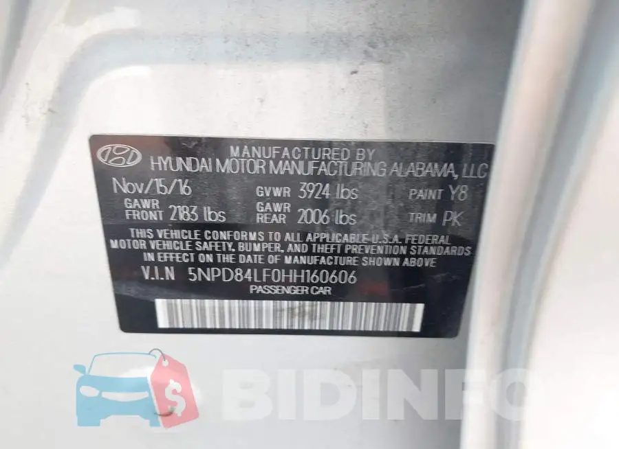 5NPD84LF0HH160606 Photo# 9