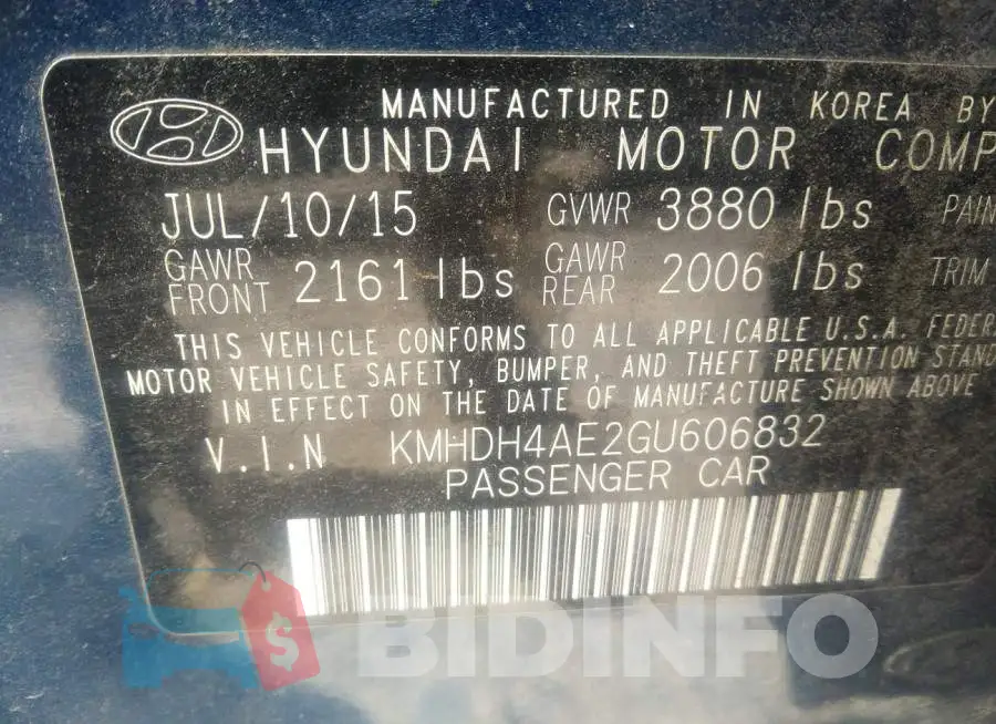 KMHDH4AE2GU606832 Photo# 9