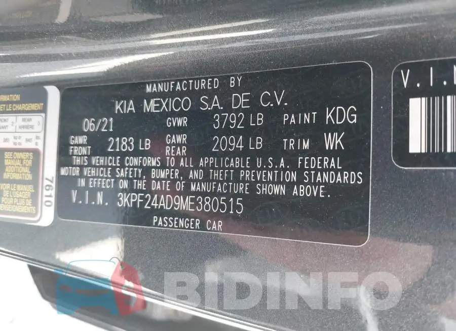 3KPF24AD9ME380515 Photo# 9