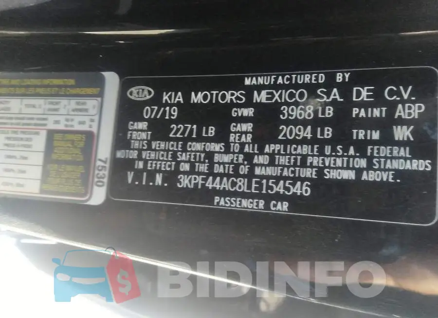 3KPF44AC8LE154546 Photo# 9