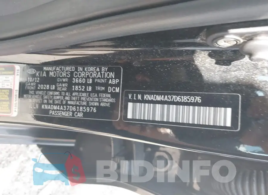 KNADM4A37D6185976 Photo# 9