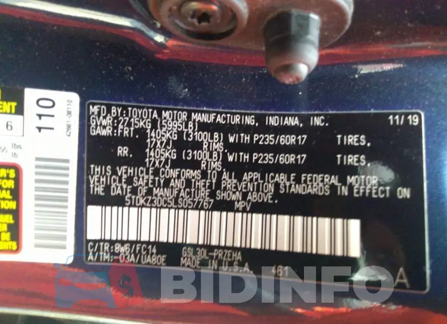 5TDKZ3DC5LS057767 Photo# 9