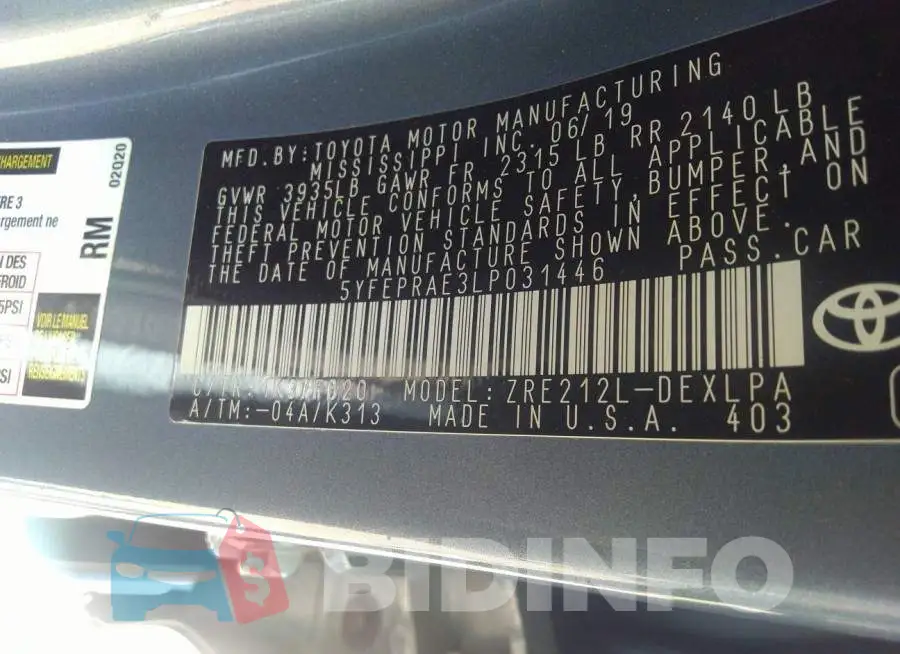 5YFEPRAE3LP031446 Photo# 9