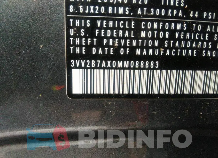 3VV2B7AX0MM088883 Photo# 9