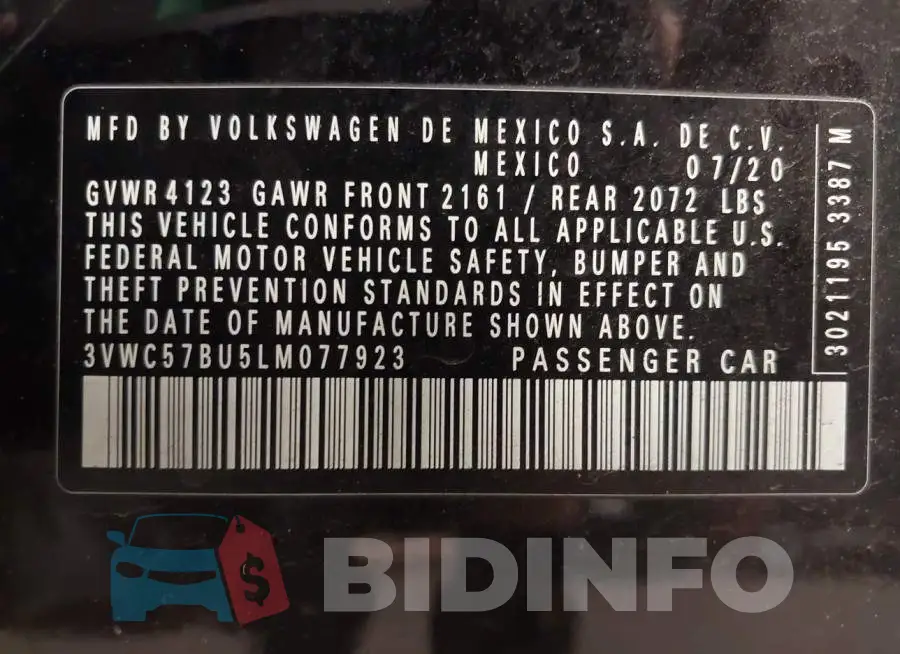 3VWC57BU5LM077923 Photo# 9