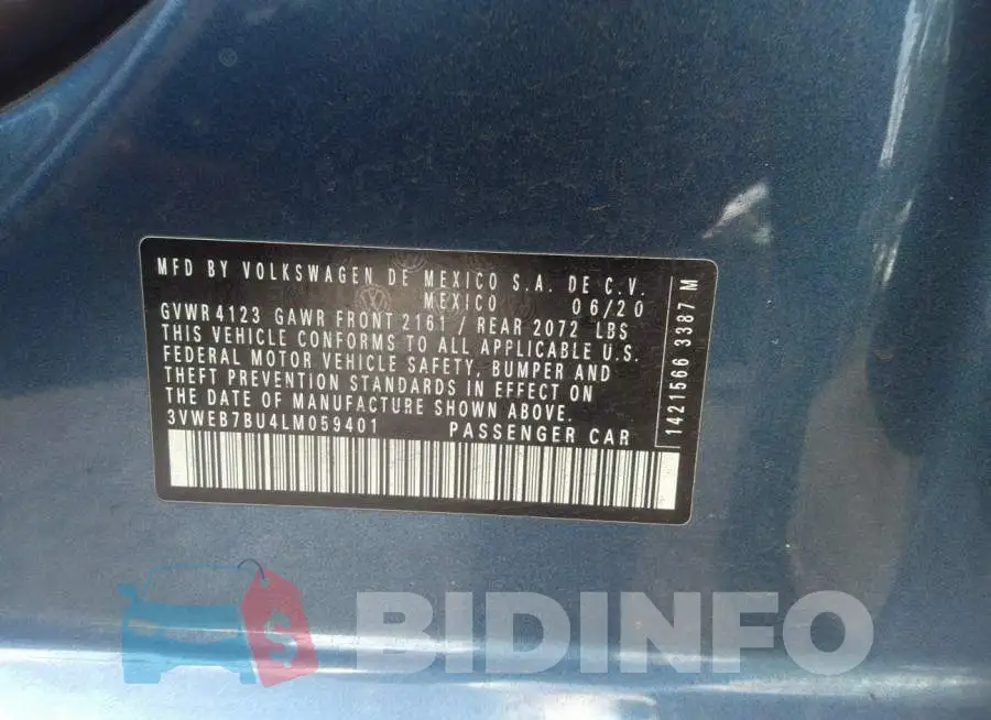 3VWEB7BU4LM059401 Photo# 9