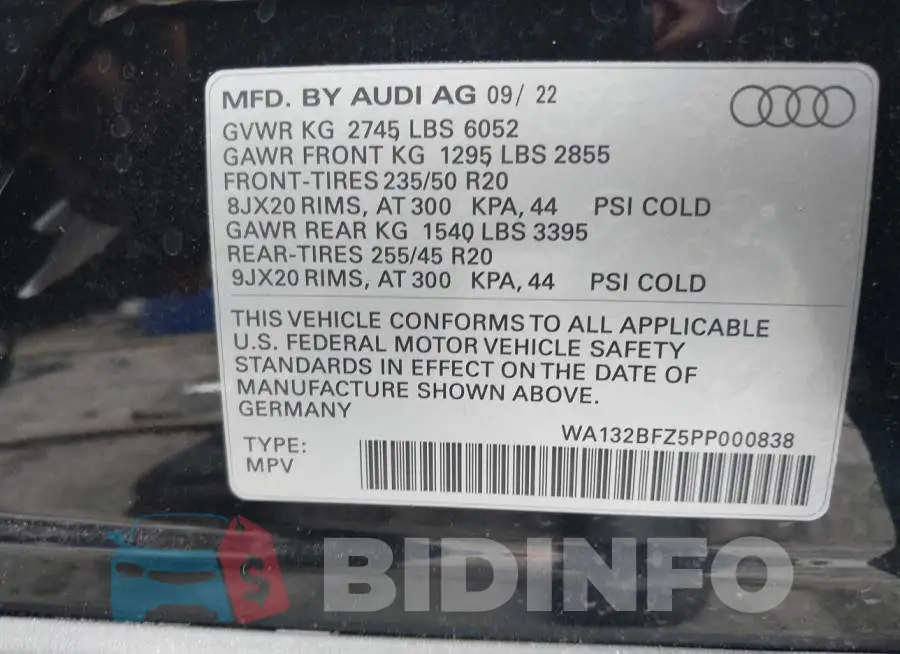 WA132BFZ5PP000838 Photo# 9