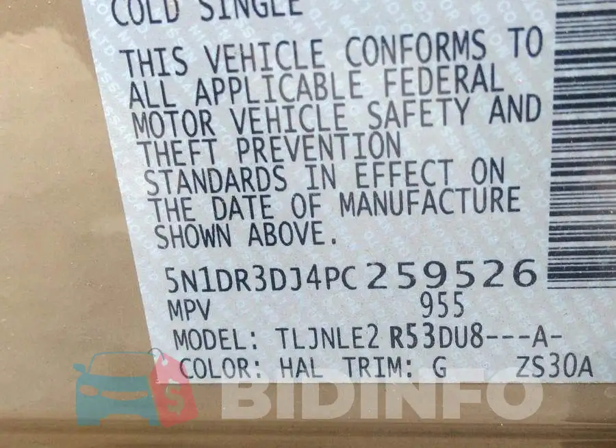 5N1DR3DJ4PC259526 Photo# 9