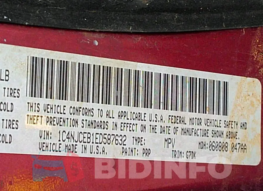 1C4NJCEB1ED587632 Photo# 9
