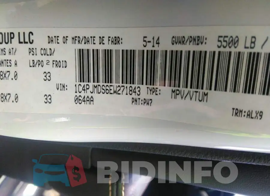 1C4PJMDS6EW271843 Photo# 9