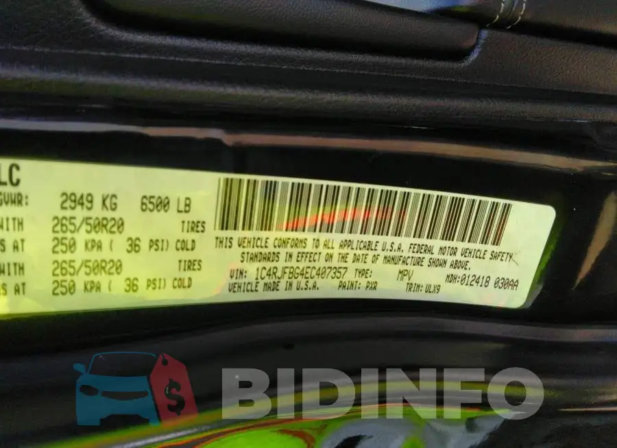 1C4RJFBG4EC407357 Photo# 9