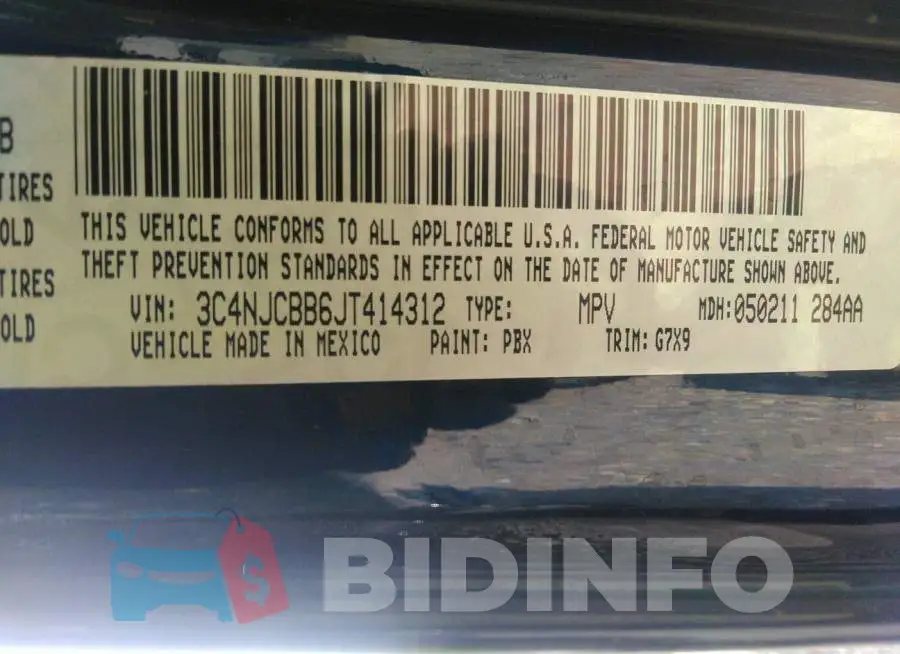 3C4NJCBB6JT414312 Photo# 9