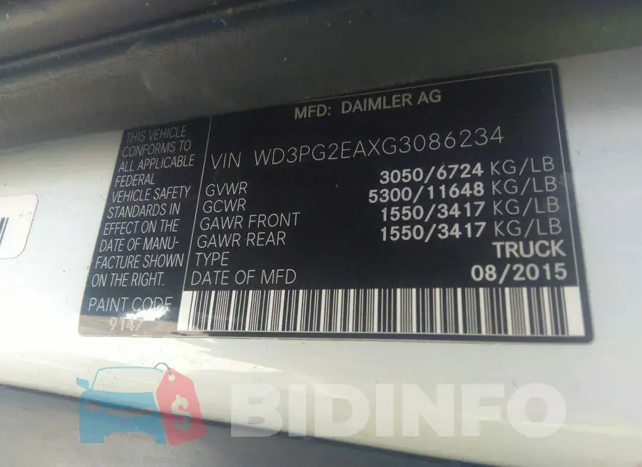 WD3PG2EAXG3086234 Photo# 9