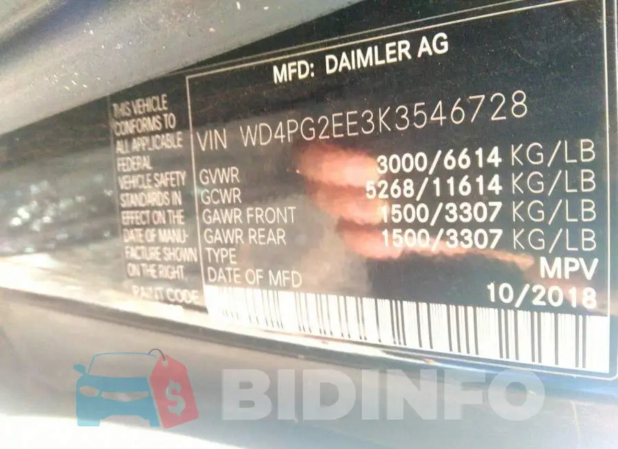 WD4PG2EE3K3546728 Photo# 9