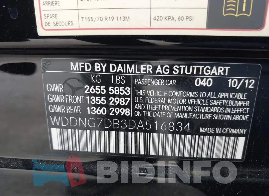 WDDNG7DB3DA516834 Photo# 9