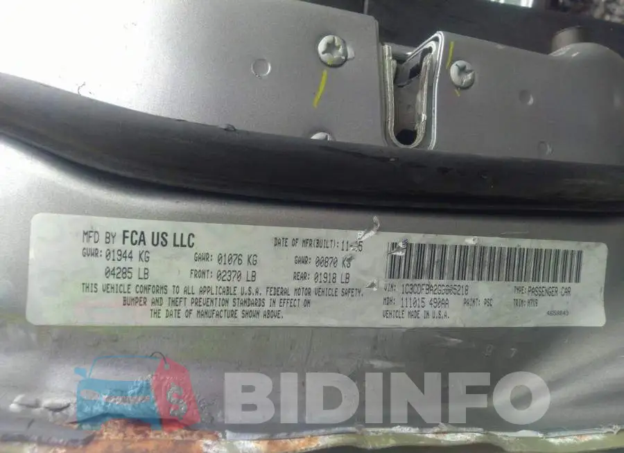 1C3CDFBA2GD605218 Photo# 9