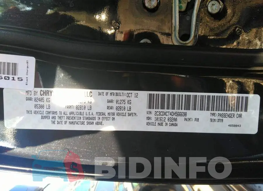 2C3CDXCT4DH566698 Photo# 9