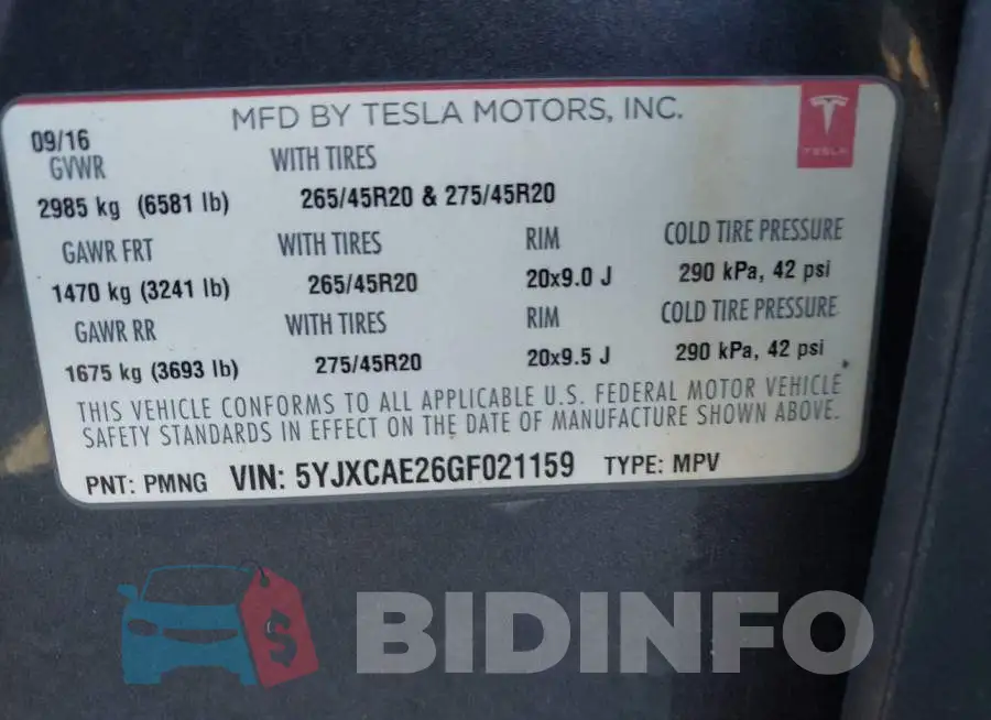 5YJXCAE26GF021159 Photo# 9