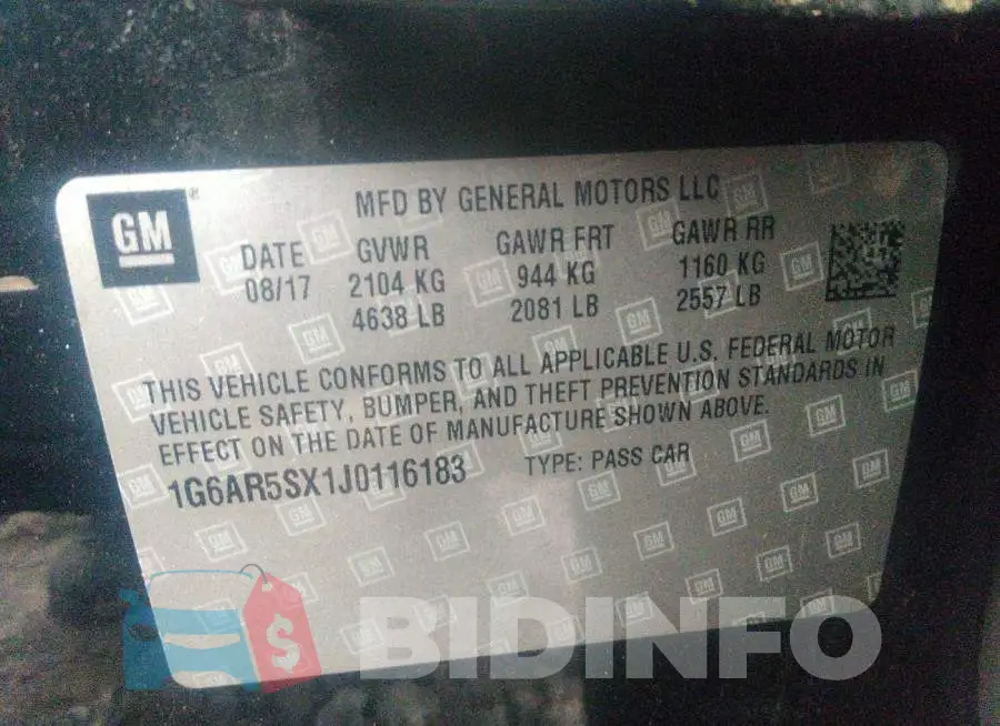 1G6AR5SX1J0116183 Photo# 9