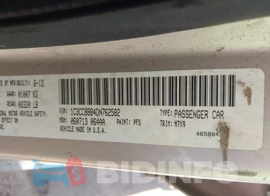 1C3CCBBB4DN762582 Photo# 9