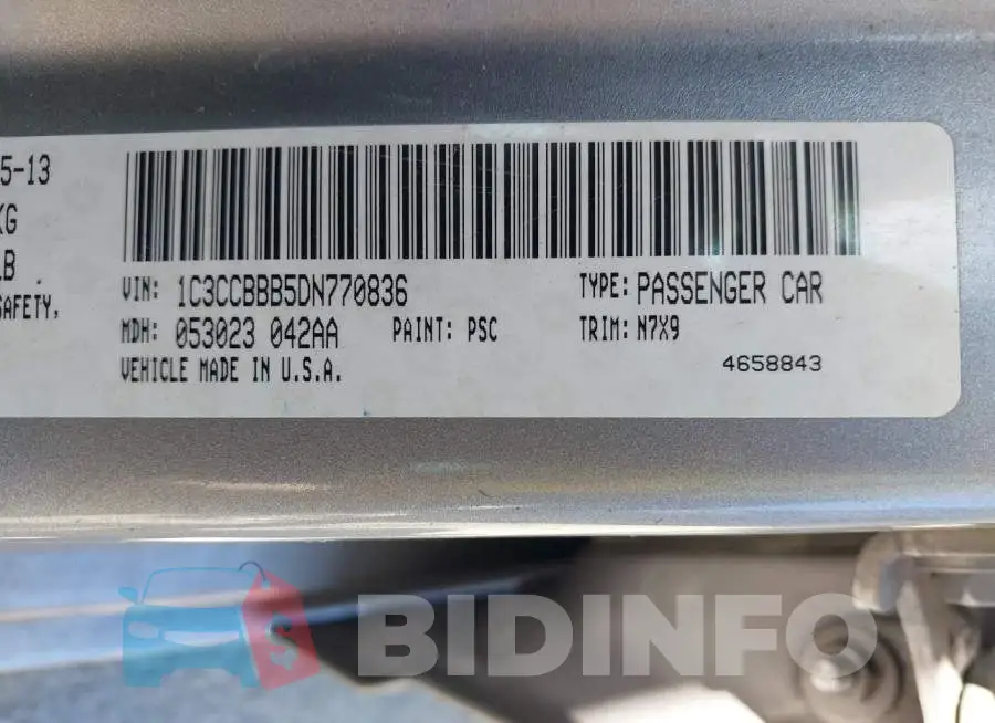 1C3CCBBB5DN770836 Photo# 9