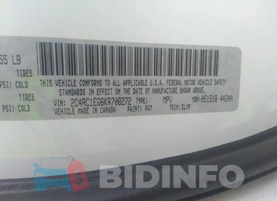 2C4RC1EG6KR708272 Photo# 9