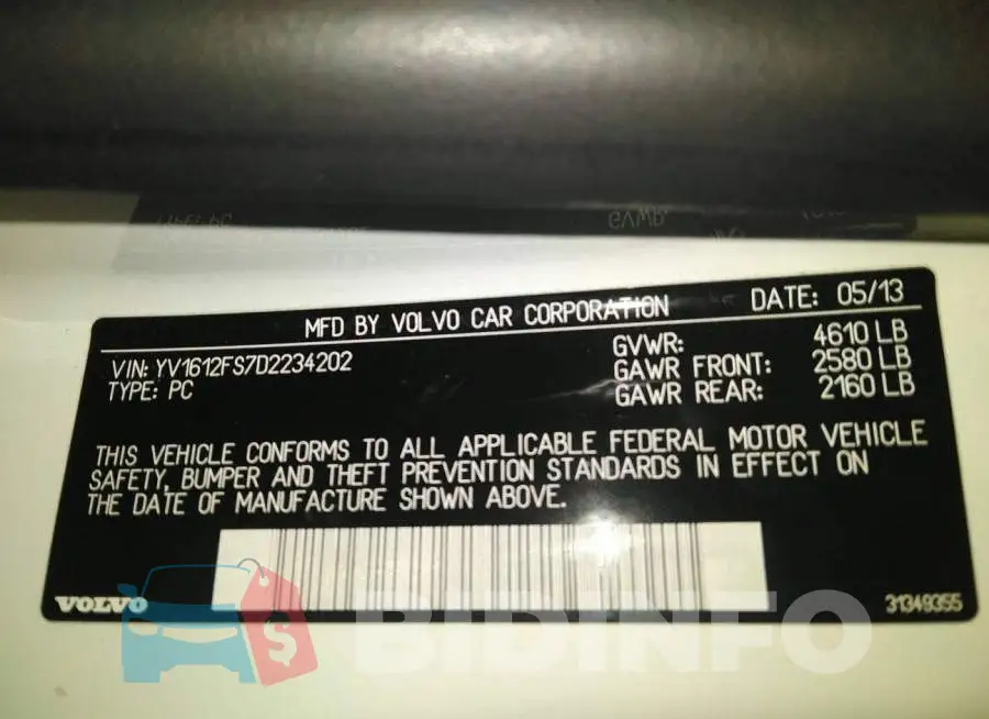 YV1612FS7D2234202 Photo# 9