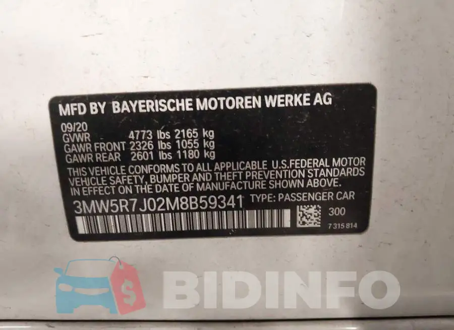 3MW5R7J02M8B59341 Photo# 9