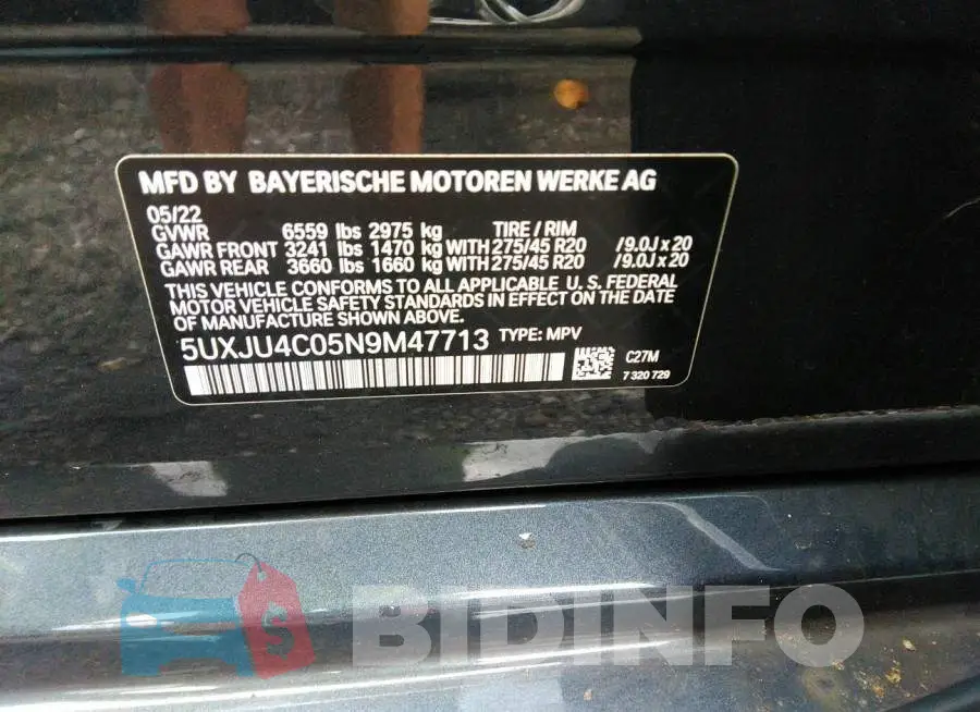 5UXJU4C05N9M47713 Photo# 9
