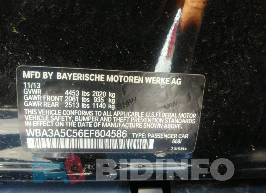 WBA3A5C56EF604586 Photo# 9