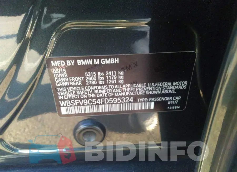WBSFV9C54FD595324 Photo# 9