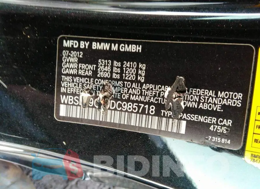 WBSLZ9C50DC985718 Photo# 9