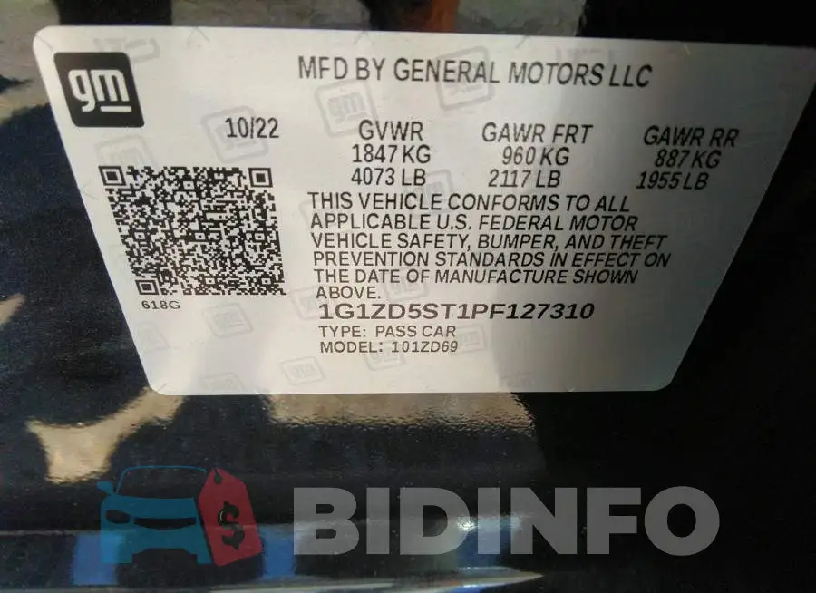 1G1ZD5ST1PF127310 Photo# 9