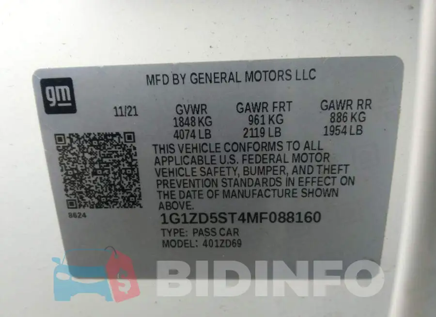1G1ZD5ST4MF088160 Photo# 9