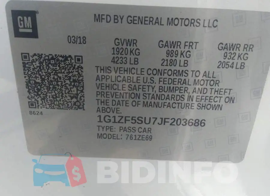 1G1ZF5SU7JF203686 Photo# 9